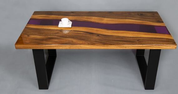 wooden resin table